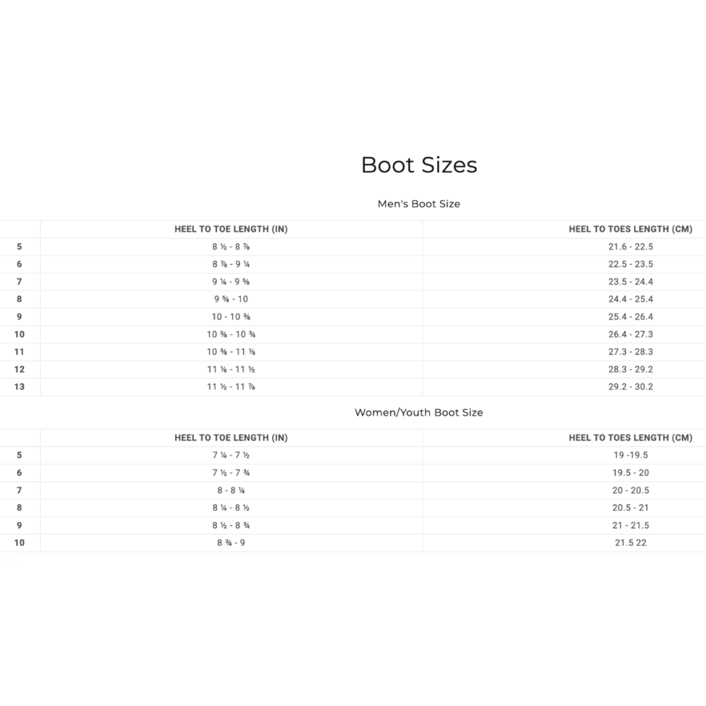 XCEL Boot Sizes 1000x1000 1